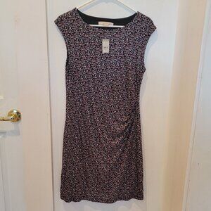 Loft Floral Dress. Blue, Pink, and White Flowers. Size Medium Petite , lined